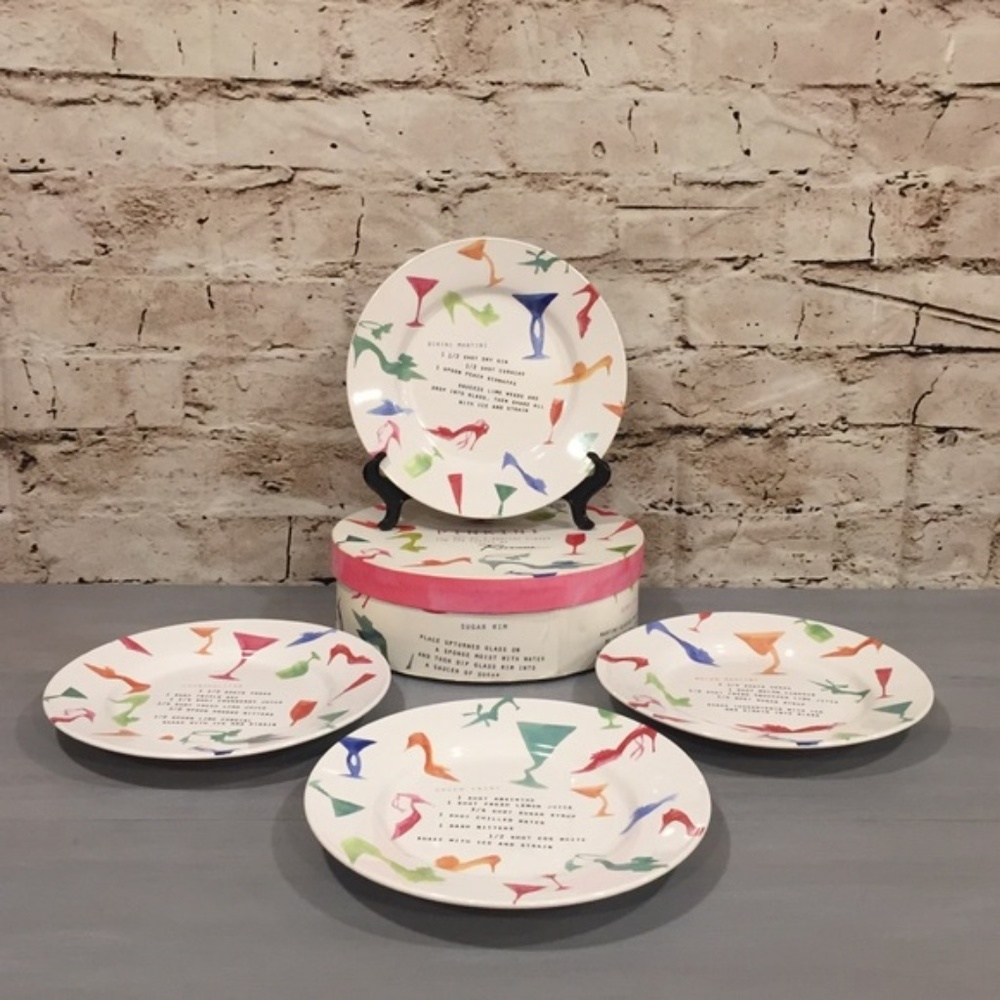 ROSANNA Pinkini Martini Salad Plates Box Set